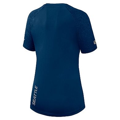 Women's Fanatics Branded Deep Sea Blue Seattle Kraken Authentic Pro Tech T-Shirt
