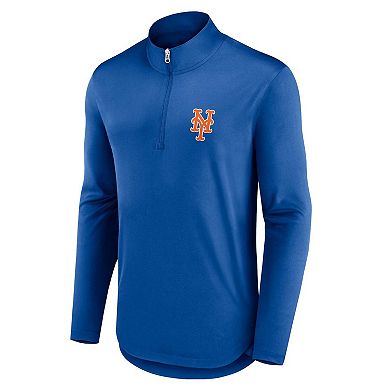 Men's Fanatics Branded Royal New York Mets Quarterback Quarter-Zip Top