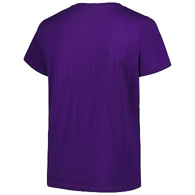 Women's Fanatics Branded Purple Minnesota Vikings Arch Over Logo Plus Size T-Shirt