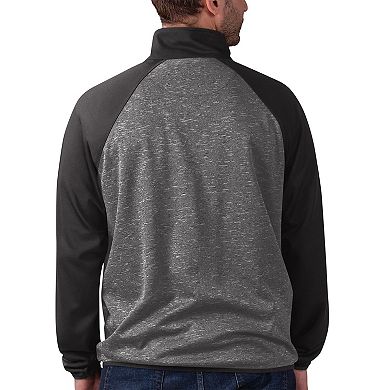 Men's G-III Sports by Carl Banks Black Pittsburgh Penguins Runners Raglan Full-Zip Track Jacket