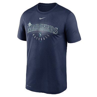 Men's Nike Navy Seattle Mariners Wordmark Outline Legend T-Shirt