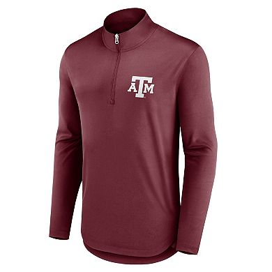 Men's Fanatics Branded Maroon Texas A&M Aggies Quarterback Mock Neck Quarter-Zip Top