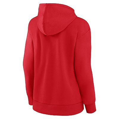 売れ筋商品|||ファナティクス カットソー トップス レディース Women's Red Wisconsin Badgers Evergreen Pullover Hoodie Red Women's Fanatics Branded Red Wisconsin Badgers Evergreen