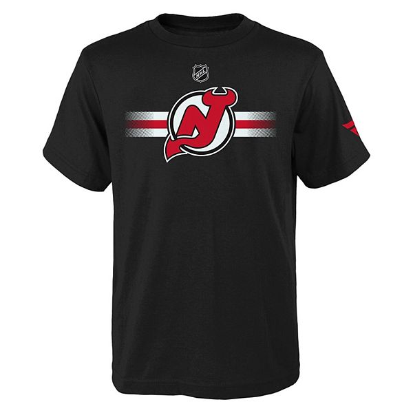 Youth Fanatics Branded Black New Jersey Devils Authentic Pro Logo T-shirt