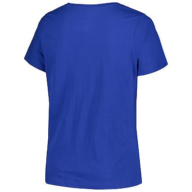 Women's Profile Royal Los Angeles Dodgers Plus Size Arch Logo T-Shirt
