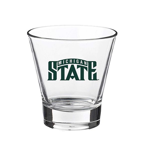 Michigan State Spartans 12oz. Slant Vault Rock Glass