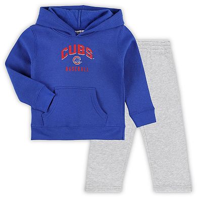 Toddler Royal/Gray Chicago Cubs Play-By-Play Pullover Fleece Hoodie & Pants Set