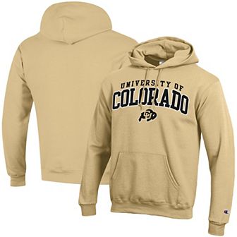 Men's Champion Gold Colorado Buffaloes Property of Powerblend Pullover Hoodie