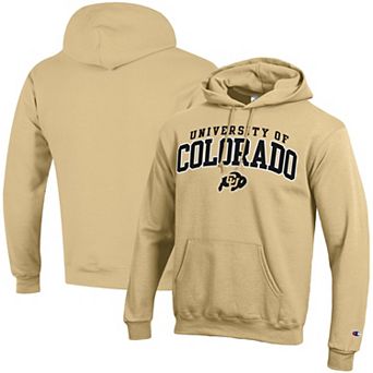 Men's Champion Gold Colorado Buffaloes Property of Powerblend Pullover Hoodie
