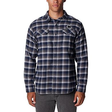 Columbia  Navy Penn State Nittany Lions Flare Gun Flannel Long Sleeve Shirt