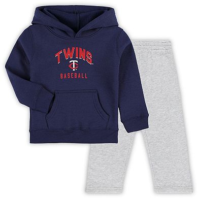 Toddler Navy/Gray Minnesota Twins Play-By-Play Pullover Fleece Hoodie & Pants Set