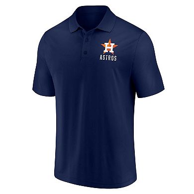 Men's Fanatics Branded Navy/White Houston Astros Two-Pack Logo Lockup Polo Set