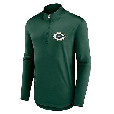 Men's Fanatics Branded Green Green Bay Packers Quarterback Quarter-Zip Top