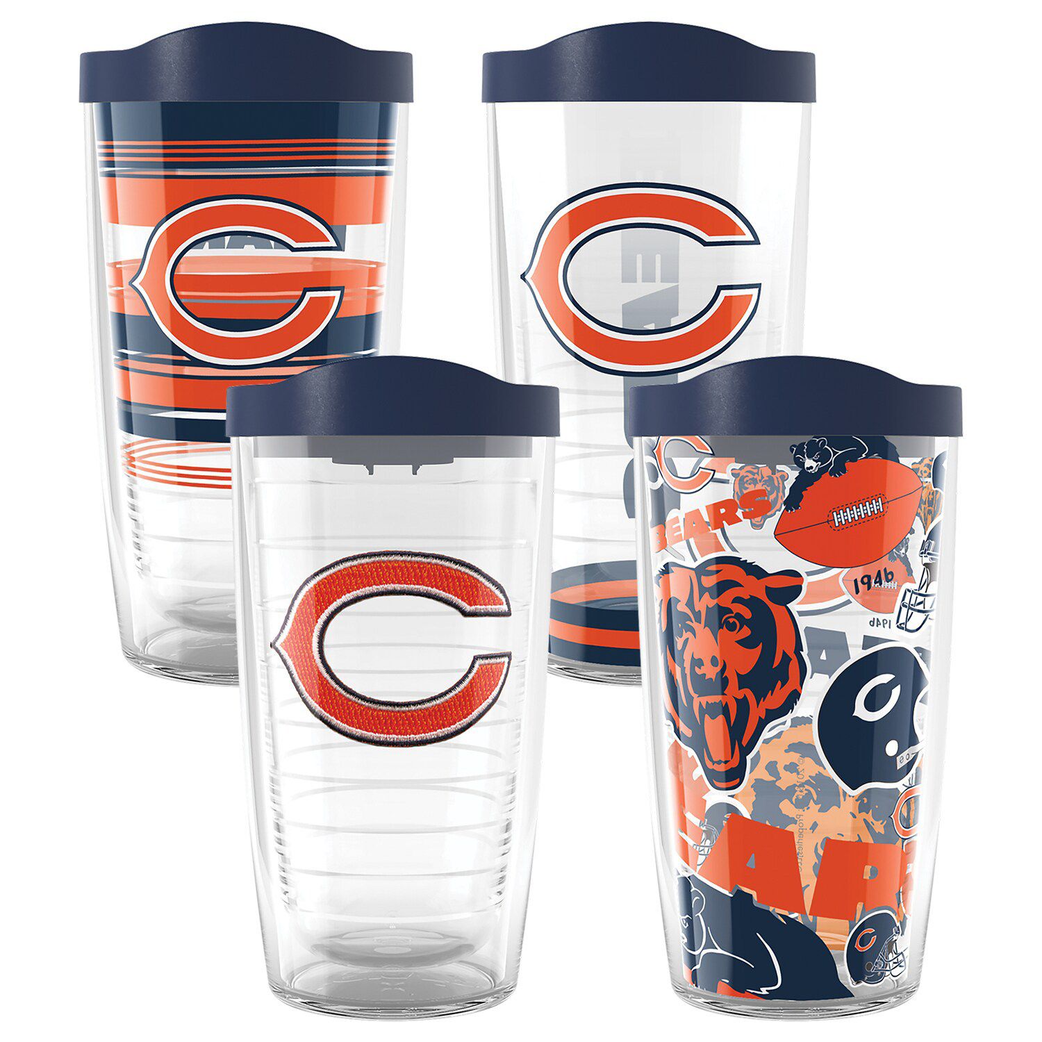 Tervis Chicago Bears Wasserflasche – 680 Ml, Edelstahl, Dreifach Isoliert, Mit Breiter Öffnung