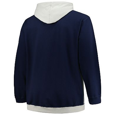 Men's Fanatics Branded Navy/Silver Washington Wizards Big & Tall Primary Arctic Pullover Hoodie