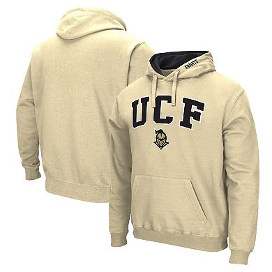Men's Colosseum Gold UCF Knights Arch & Logo Pullover Hoodie