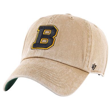 Men's '47 Khaki Boston Bruins Earldor Clean Up Adjustable Hat