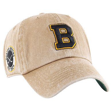 Men's '47 Khaki Boston Bruins Earldor Clean Up Adjustable Hat