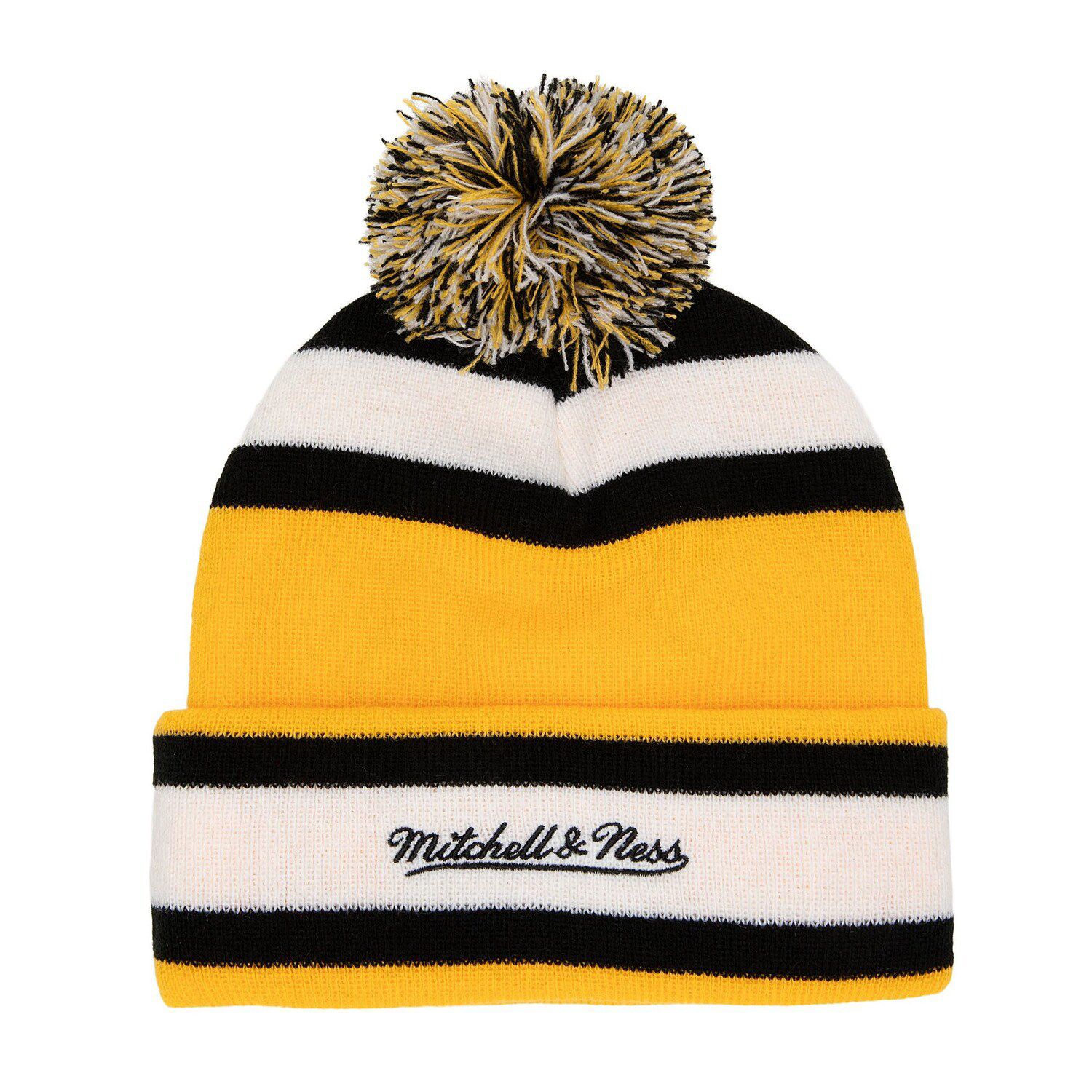 Men's Mitchell & Ness Gold/White Boston Bruins 100th Anniversary ...