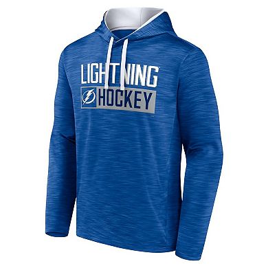 Men's Fanatics Branded Heather Blue Tampa Bay Lightning Close Shave Pullover Hoodie