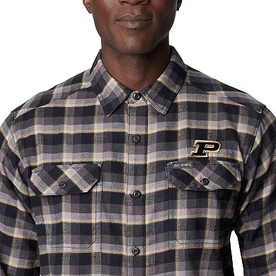 Columbia Black Purdue Boilermakers Flare Gun Flannel Long Sleeve Shirt