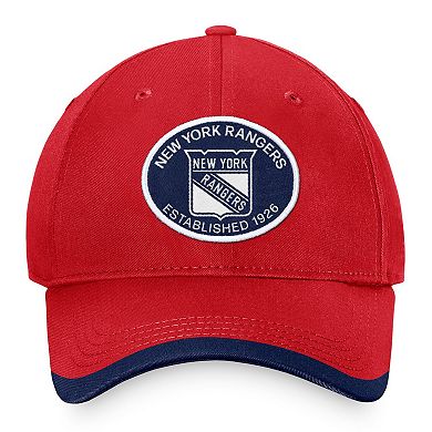 Men's Fanatics Branded Red New York Rangers Fundamental Adjustable Hat
