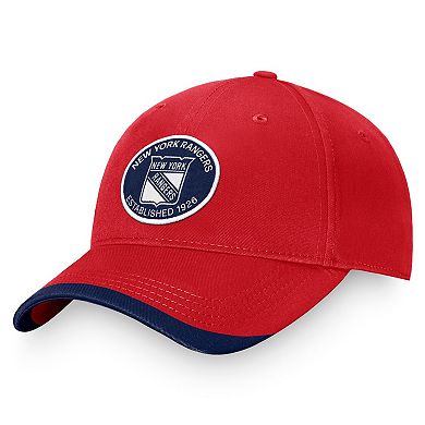 Men's Fanatics Branded Red New York Rangers Fundamental Adjustable Hat