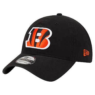 Men's New Era Black Cincinnati Bengals Distinct 9TWENTY Adjustable Hat