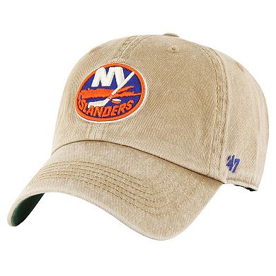 Men's '47 Khaki New York Islanders Earldor Clean Up Adjustable Hat