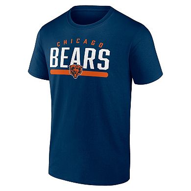 Men's Fanatics Branded Navy Chicago Bears Arc and Pill T-Shirt