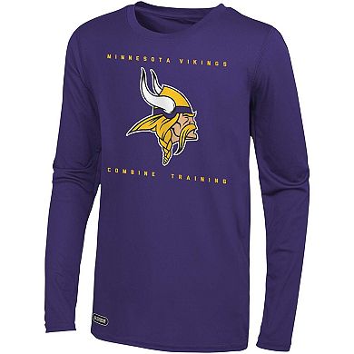 Men's Purple Minnesota Vikings Side Drill Long Sleeve T-Shirt