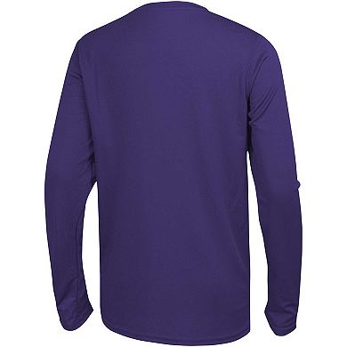 Men's Purple Minnesota Vikings Side Drill Long Sleeve T-Shirt