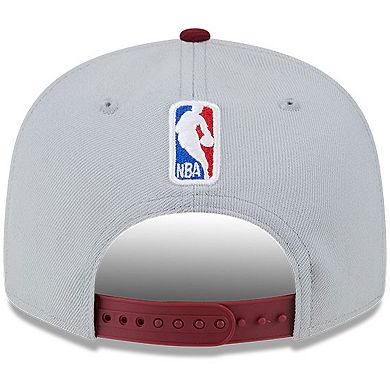 Men's New Era Gray/Wine Cleveland Cavaliers Tip-Off Two-Tone 9FIFTY Snapback Hat