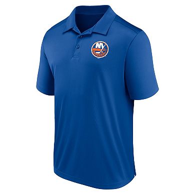 Men's Fanatics Branded Royal New York Islanders Left Side Block Polo