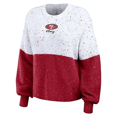Women's WEAR by Erin Andrews White/Scarlet San Francisco 49ers Color ...