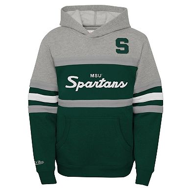 Youth Mitchell & Ness Green Michigan State Spartans Head Coach Hoodie