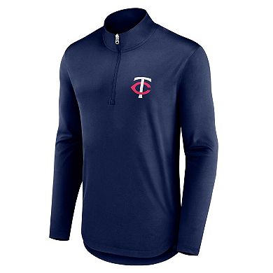 Men's Fanatics Branded Navy Minnesota Twins Quarterback Quarter-Zip Top