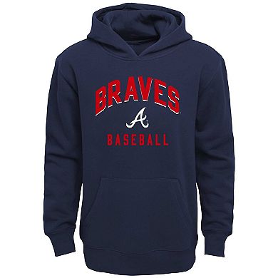 Infant Navy/Heather Gray Atlanta Braves Play by Play Pullover Hoodie & Pants Set
