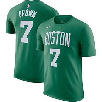 Men's Nike Jaylen Brown Kelly Green Boston Celtics Icon 2022/23 Name & Number T-Shirt