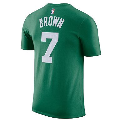 Men's Nike Jaylen Brown Kelly Green Boston Celtics Icon 2022/23 Name & Number T-Shirt