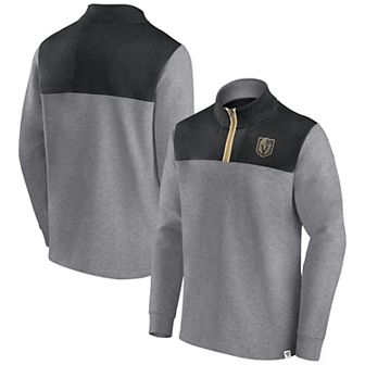 Men's Fanatics Branded Heather Gray Vegas Golden Knights Launch It Quarter-Zip Jacket