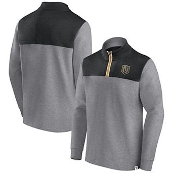 Men's Fanatics Branded Heather Gray Vegas Golden Knights Launch It Quarter-Zip Jacket