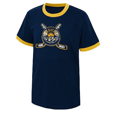 Youth Navy Nashville Predators Ice City T-Shirt