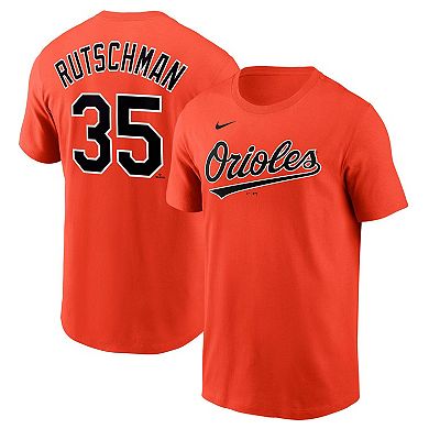 Men's Nike Adley Rutschman Orange Baltimore Orioles Player Name ...