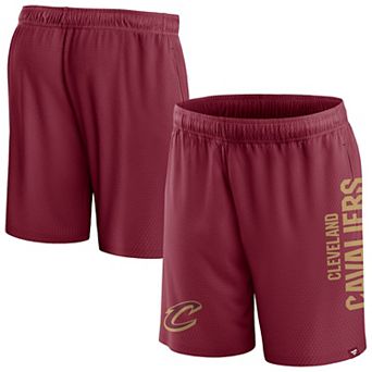 Men's Fanatics Branded Wine Cleveland Cavaliers Post Up Mesh Shorts