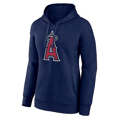 Women's Fanatics Branded Navy Los Angeles Angels Logo Pullover Hoodie
