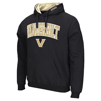 Men's Colosseum Black Vanderbilt Commodores Arch & Logo Pullover Hoodie