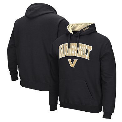 Men's Colosseum Black Vanderbilt Commodores Arch & Logo Pullover Hoodie