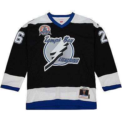 Men's Mitchell & Ness Martin St. Louis Black Tampa Bay Lightning 2004 Stanley Cup Champions Blue Line Player Jersey