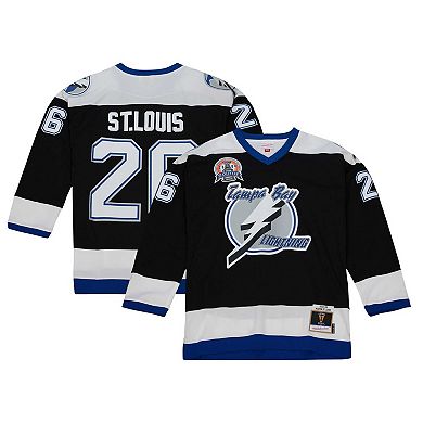 Men's Mitchell & Ness Martin St. Louis Black Tampa Bay Lightning 2004 Stanley Cup Champions Blue Line Player Jersey